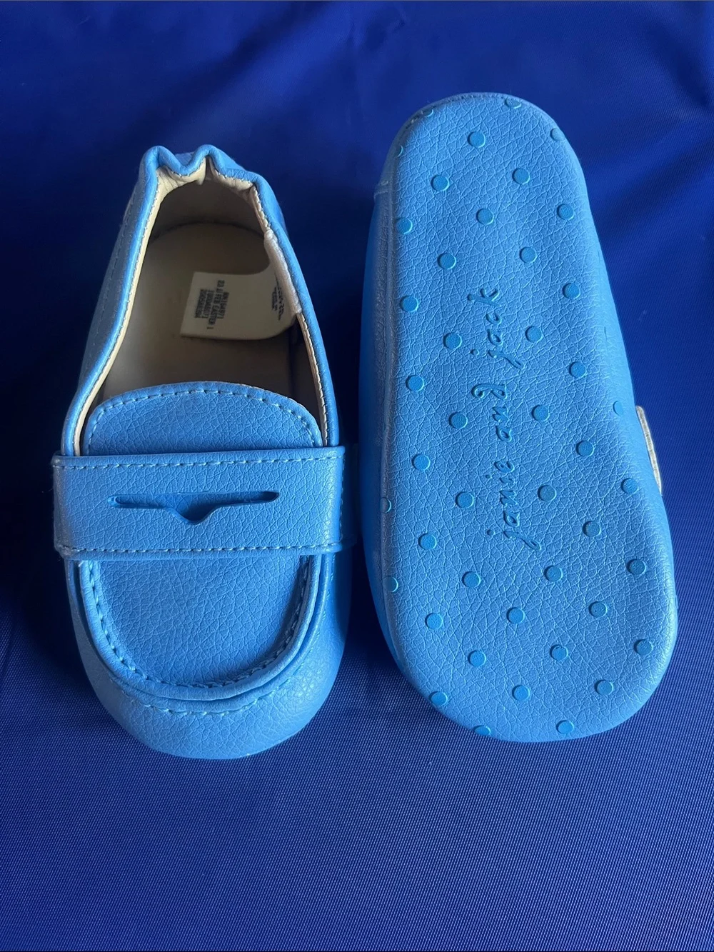 Janie and Jack Blue Baby Loafers